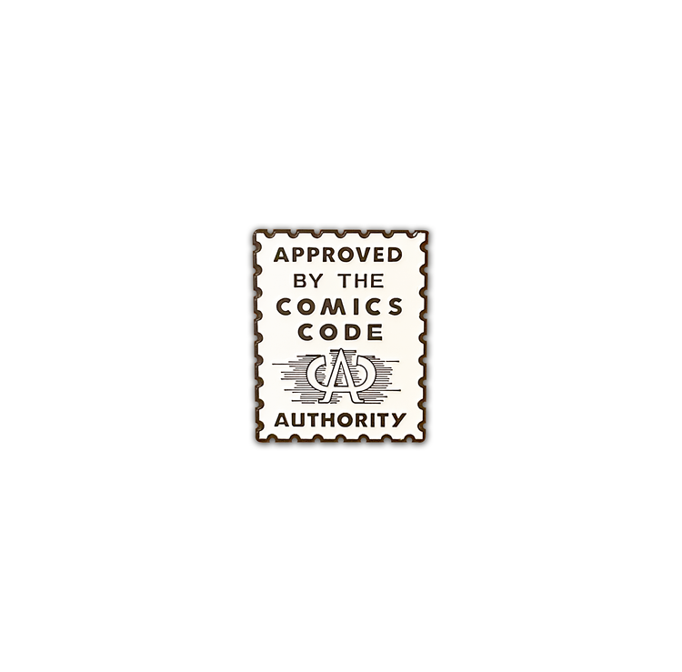 Comics Code Authority Enamel Pin – Brand Dead