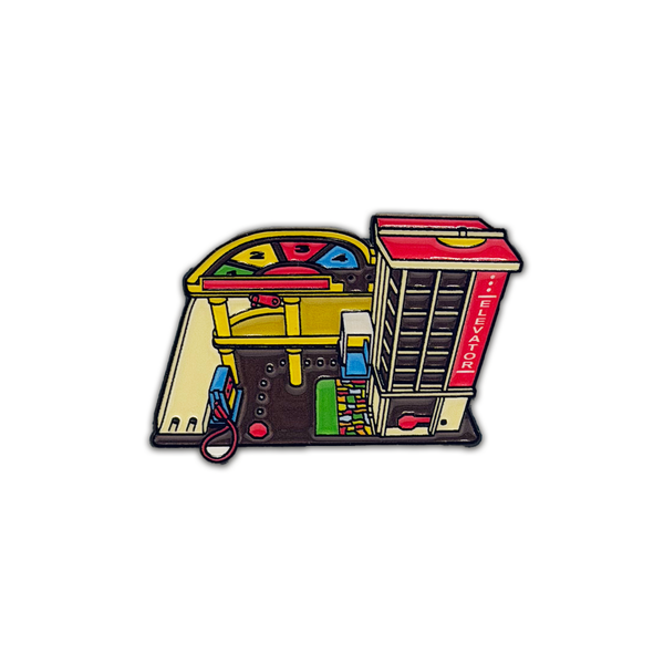 Toy Parking Garage Enamel Pin or Magnet