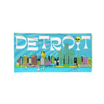 Detroit Skyline Beach Towel